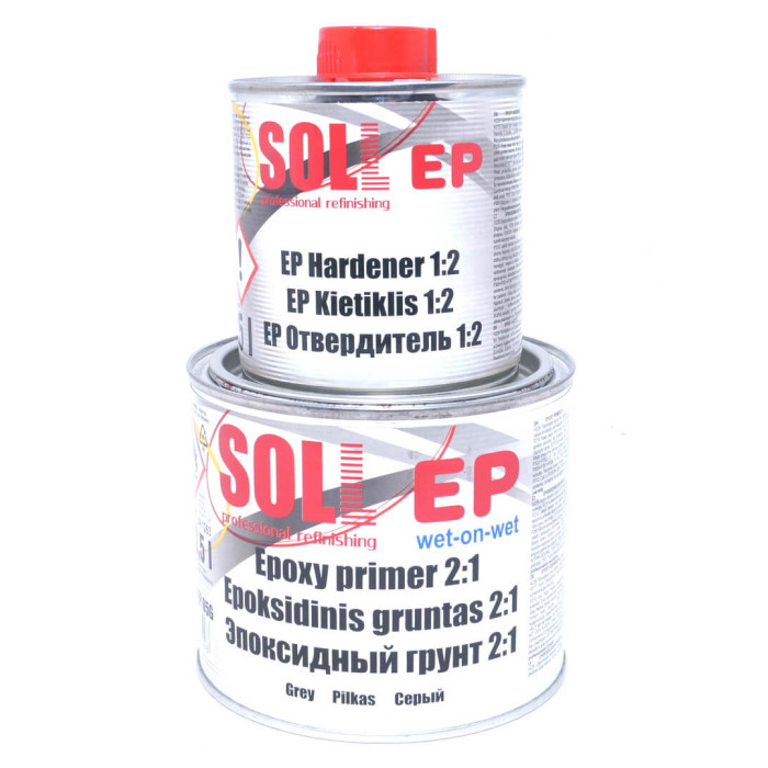 Грунт епоксидний SOLL c затверджувачем 2:1 сірий 0,75 л (S-EP 05G)
