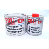 Грунт епоксидний SOLL із затверджувачем 2:1 чорний 0.75 л (S-EP 05B)
