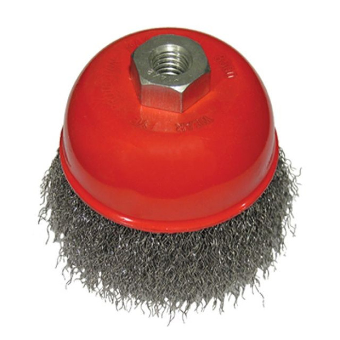 Щітка чашкова 125мм, для УШМ, М14 (кручений дріт) INTERTOOL BT-1125