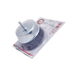 Щітка чашкова 100мм для дриля, 1/4 (кручений провід) INTERTOOL BT-9100