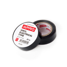 Стрічка ізоляційна Apro 20м*17*0,14мм чорна