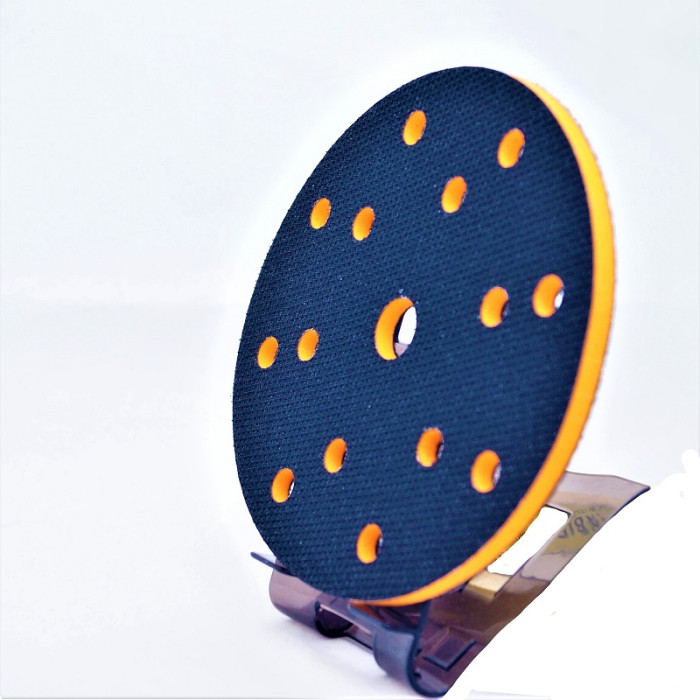 Універсальна жорстка підкладка 15 отворів, липучка, 150мм помаранчева PYRAMID