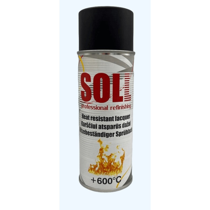 Фарба термостійка чорна 600 ° C 400 мл SOLL (арт. S700012)