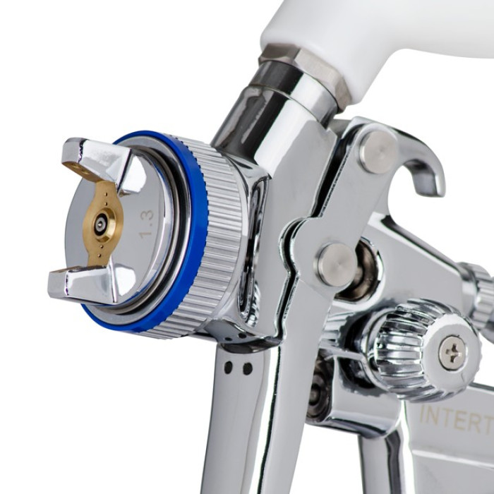 Краскопульт пневматичний HVLP II професійний, дюза 1.3мм, бачок 600мл, INTERTOOL PT-0105