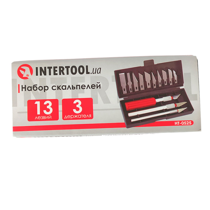 Набір скальпелів 13 шт. INTERTOOL HT-0525