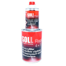 Грунт акриловий SOLL SFR 4+1 HS швидковисихаючий, сірий 1л + відп. 0,25л