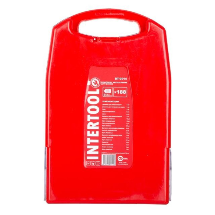 Комплект аксесуарів для гравера WT-0516 та DT-0517 188 од. INTERTOOL BT-0014