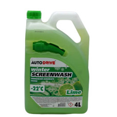 Зимовий омивач AUTO DRIVE Winter Screenwash Lime -22°C, 4л (арт. AD0122)