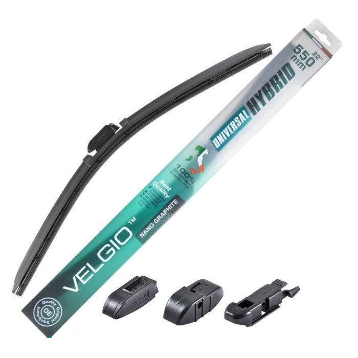 Безкаркасна щітка (двірник) Velgio UNIVERSAL HYBRID 22/550мм