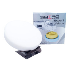 Губка полірувальна гладка на липучці SOTRO D150/H25мм, біла-тверда (T091502)