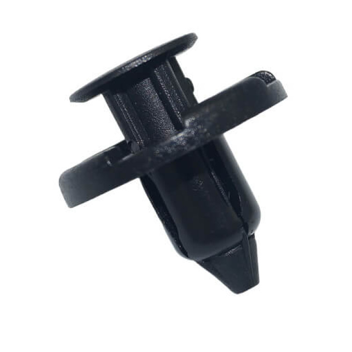 Натискне кріплення бампера 4-пелюсткове, штирок з капелюшком чорний