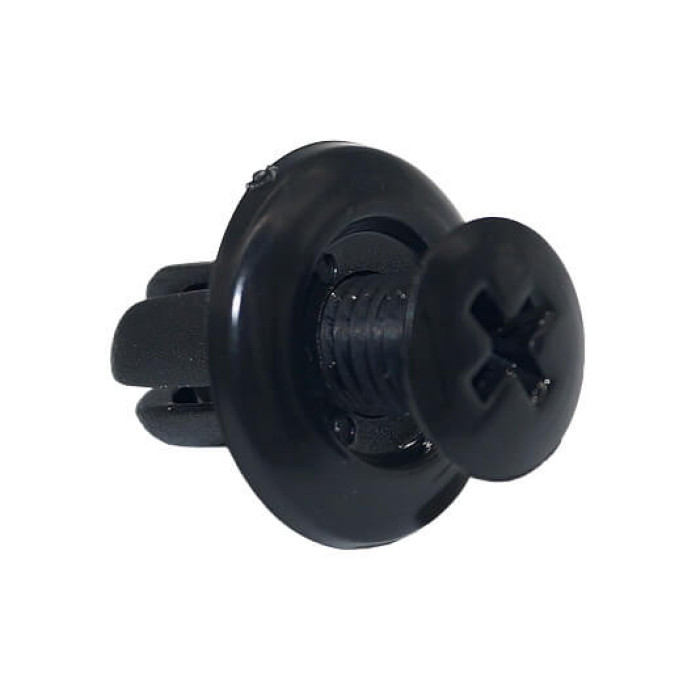 Кріплення універсальне 4-пелюсткове з різьбовим штирьком, чорний 18мм*12мм (арт. 0601)