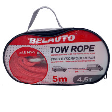 Буксирувальний трос BELAUTO, 4,5т, 5м, БТ 45-5