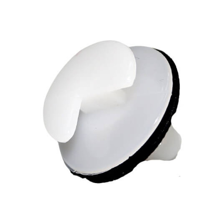 Кріплення внутрішньої обробки дверей, натискне, два капелюшки з просіченням, з герметиком, колір білий (арт. 0300)