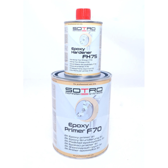 Грунт епоксидний сірий 2K UHS 3:1 Epoxyt 1л + затверджувач FH75 0,25л SOTRO (T027075/T027525)
