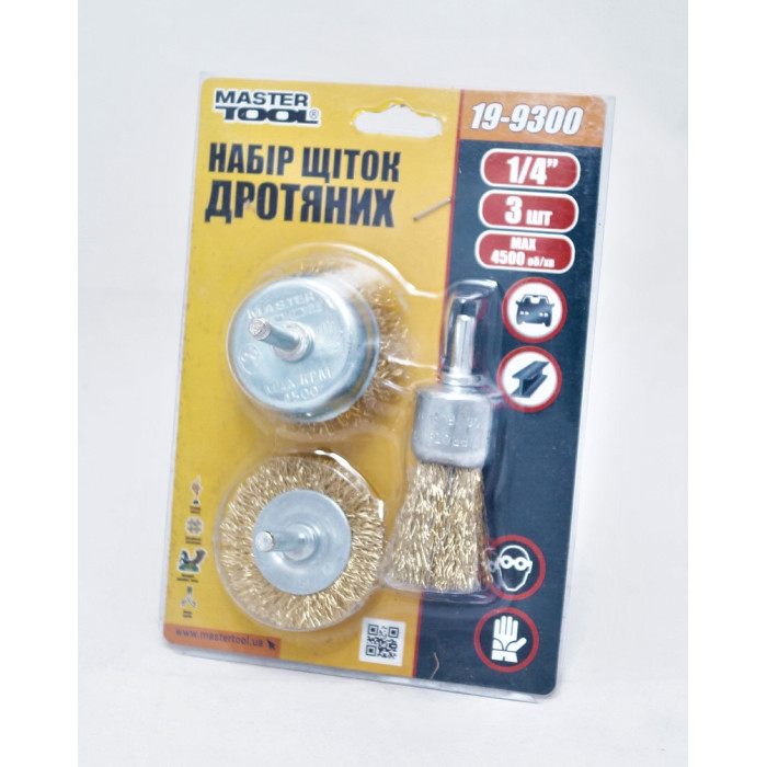 Щітки Mastertool із рифленого дроту 3 шт./уп. (19-9300)