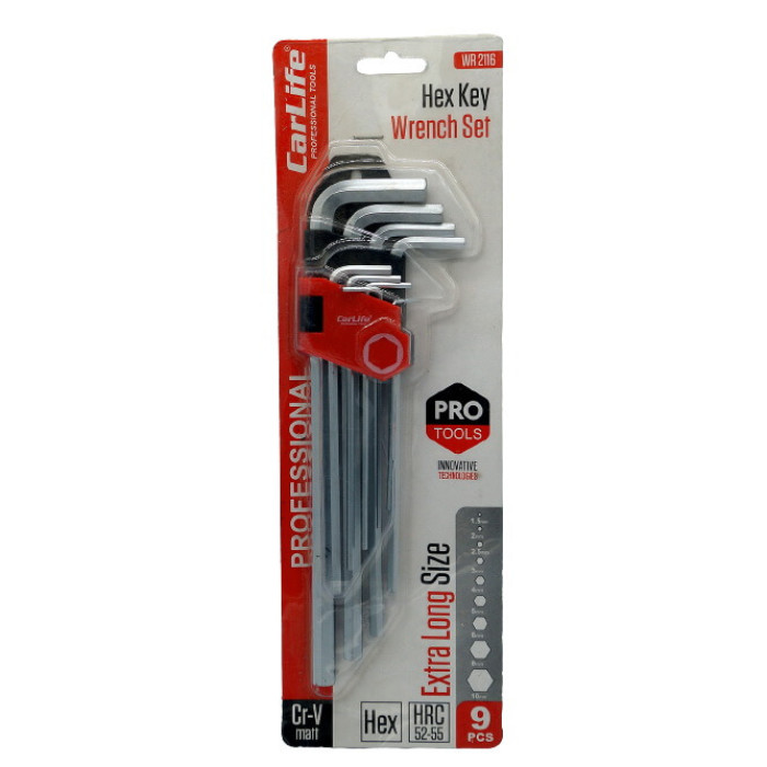 Набір ключів Г-подібних CARLIFE WR2116 (9 шт.)