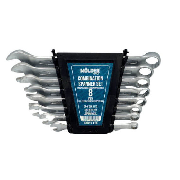 Набір ключів комбінованих MOLDER CR-V 8шт 8-19мм MT58108