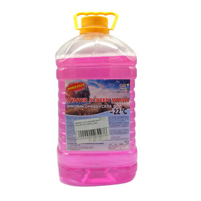 Омивач скла зимовий Nord Plus -22 ° С (запах жувальної гумки) 4,5 л (арт.27329)