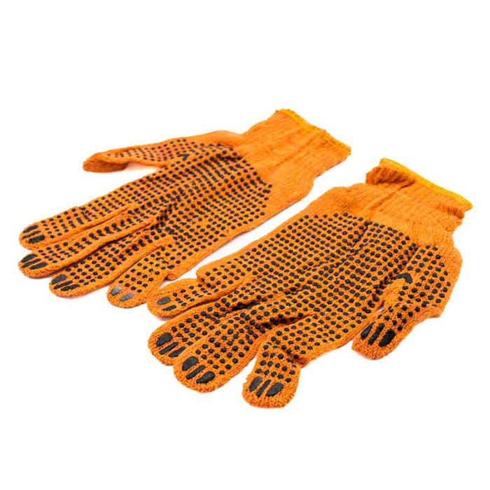 Рукавички робочі помаранчеві з ПВХ 10 клас (ціна за пару)