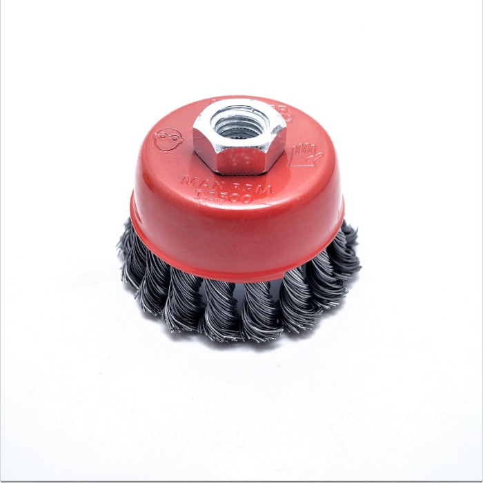 Щітка торцева Mastertool D85 мм, M14, плетена (19-7008)