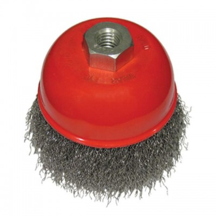 Щітка чашкова 85 мм, для УШМ, М14 (кручений дріт) INTERTOOL BT-1085