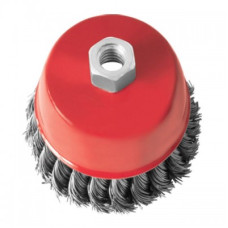 Щітка чашкова 85 мм, для УШМ, М14 (пучки витого дроту) INTERTOOL BT-2085