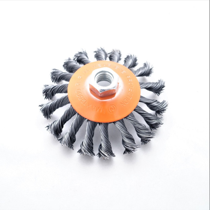 Щітка конусна для УШМ, пучки сталевого дроту (115 мм) Sturm 5240401