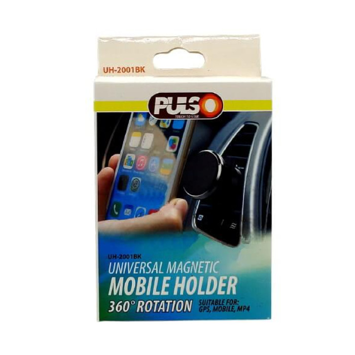 Тримач мобільного телефону PULSO UH-2001BK магнітний на дефлектор