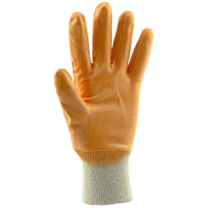 Захисні робочі рукавички Intertool SP-0109 з покриттям нітрил жовті