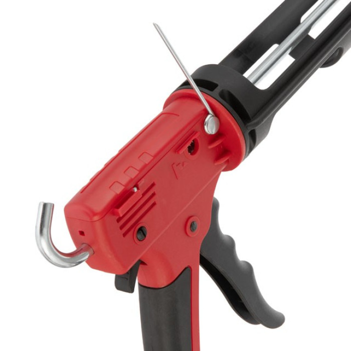 Пістолет для видавлювання силікону, посилений, 2 режими, аквастоп INTERTOOL HT-0028