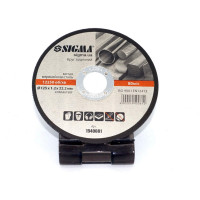 Коло відрізне по металу та нержавіючій сталі Ø125×1.2×22.2мм, 12250об/хв SIGMA (арт. 1940081)