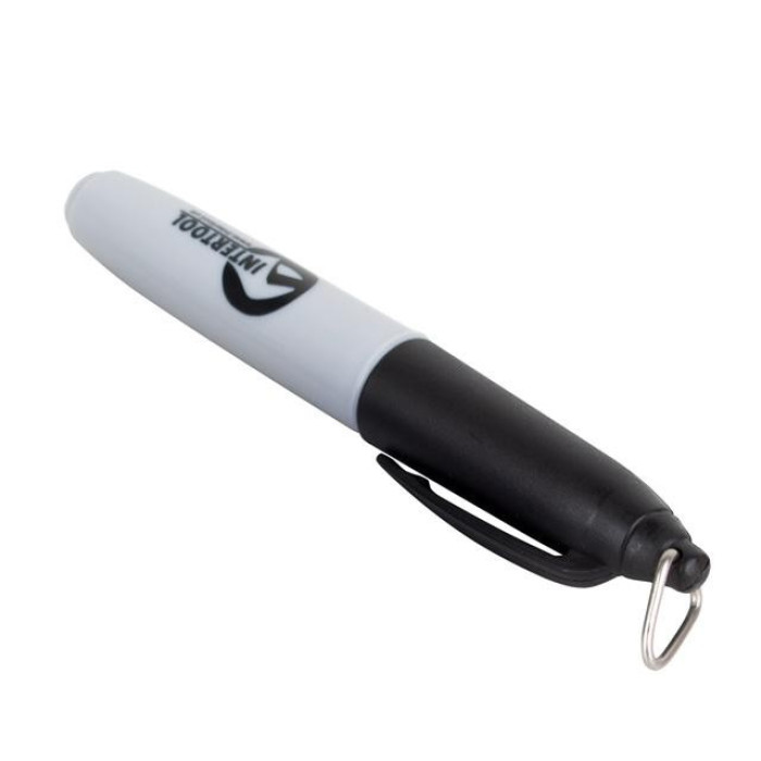 Маркер перманентний, чорний, L=93мм INTERTOOL KT-5010