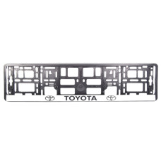 Рамка номерного знака Carlife NH17 чорна на Toyota
