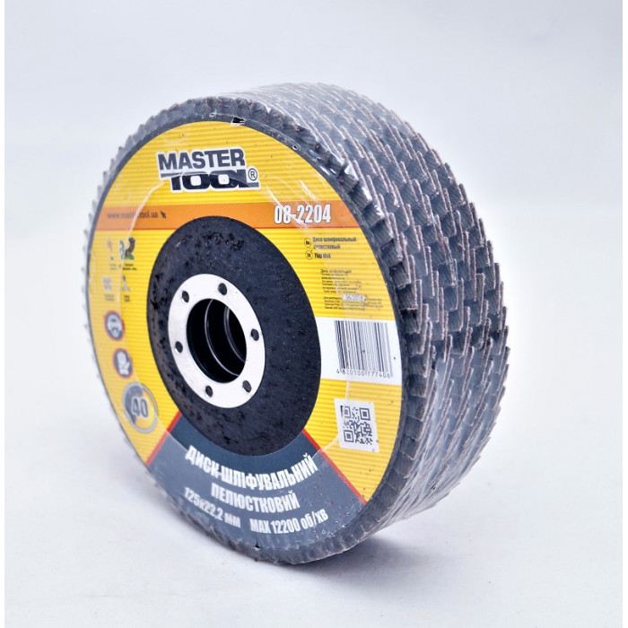 Диск шліфувальний Mastertool пелюстковий P40, 125 х 22 мм (08-2204)