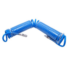 Шланг спіральний поліуретановий 8*12 мм, 10м із швидкороз'ємними з'єднаннями INTERTOOL PT-1716