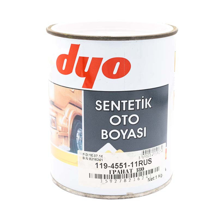Фарба синтетична алкідна для авто DYO Lada 180 гранат 1л