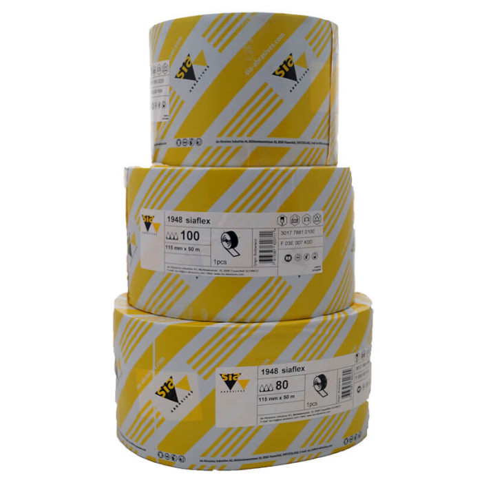 Наждачний папір у рулоні на латексній основі SIAFLEX 115 мм x 50 м (МЕТРАЖ)