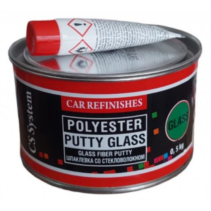Шпаклівка зі скловолокном 0.5кг CS System Glass зелена (6 мм)