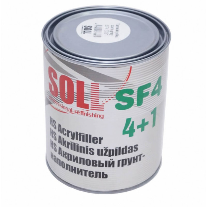 Грунт акриловий світло-сірий 1л із затверджувачем FH5 0,25л (мокрий по мокрому) SOLL SF4 4+1
