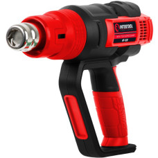 Фен технічний 2000 Вт, 3 режими, плавне регулювання, 50°C-600°C, 250л/хв-500л/хв, 4 насадки, скребок, кейс. INTERTOOL WT-1030