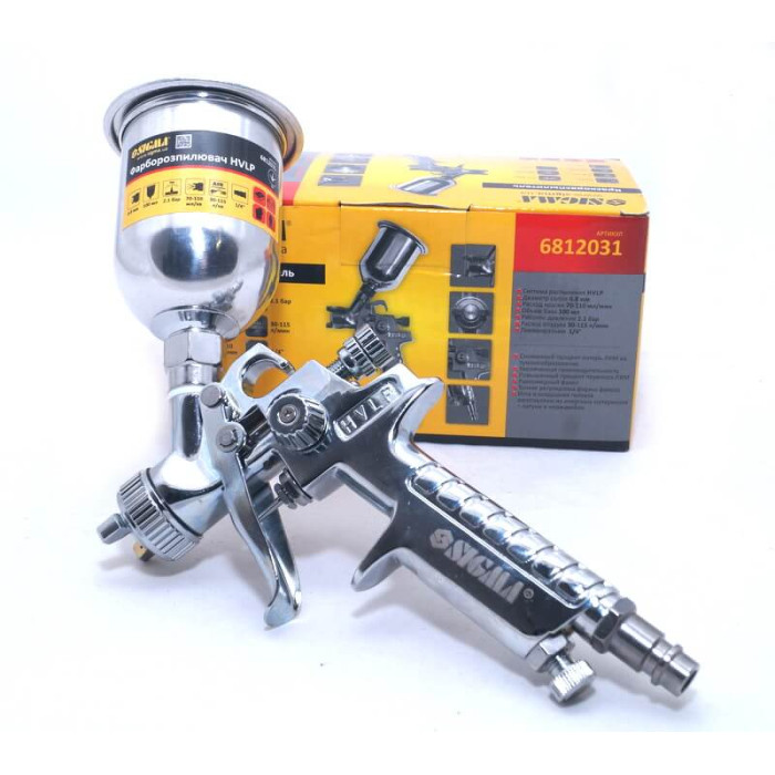 Фарборозпилювач HVLP-mini Ø0.8 мм (хром) з в/б (мет) SIGMA (6812031)