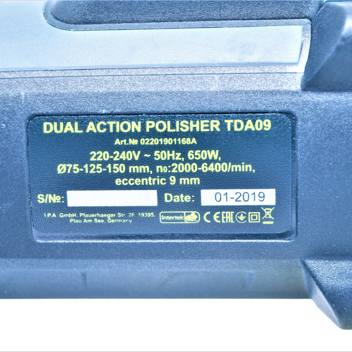 Ротаційно-ексцентрикова полірувальна машина Титан TDA09 (650W)