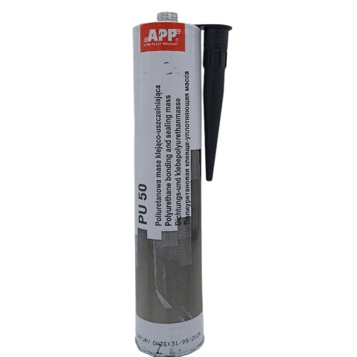 Герметик поліуретановий чорний 310мл, клейовий ущільнюючий в гільзі APP PU 50 (арт.040307/040303)