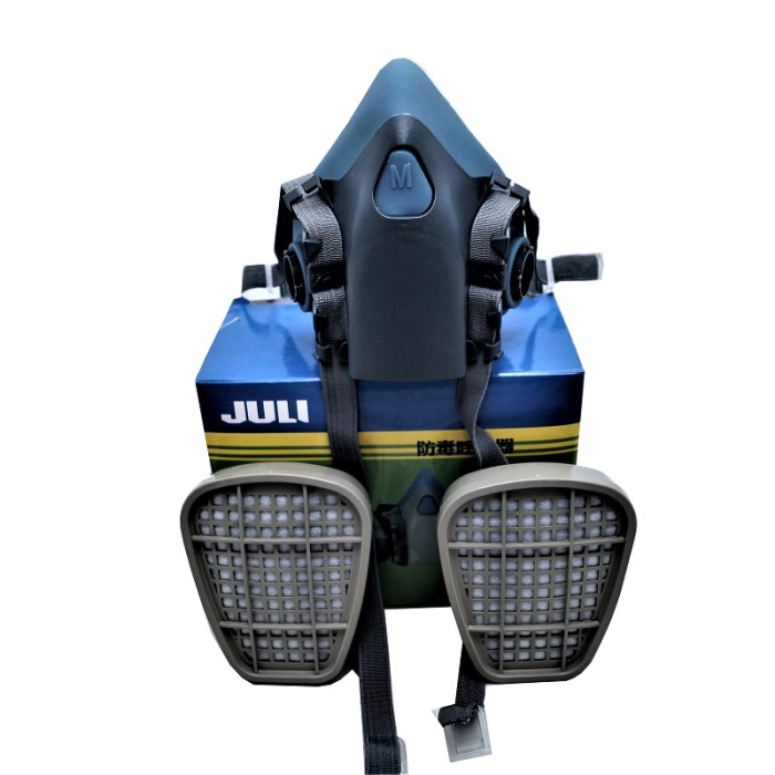 Маска силіконова Juli + 2 фільтри в комплекті (репліка 3M 7502)