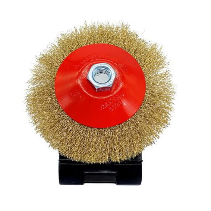 Щітка конусна з рифленого дроту для УШМ MASTERTOOL M14 діам.125мм (арт.19-8112)