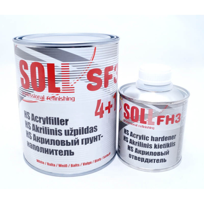Грунт акриловий SOLL SF3 білий + відп. 4+1 HS 1,25 л (арт. SF3 W1)