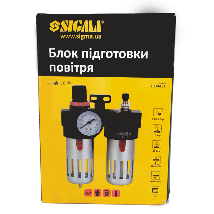 Блок підготовки повітря у зборі 1200 л/хв 1/2