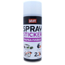 Фарба-плівка (рідка гума) BeLife Spraysticker Standart біла матова, 400 мл