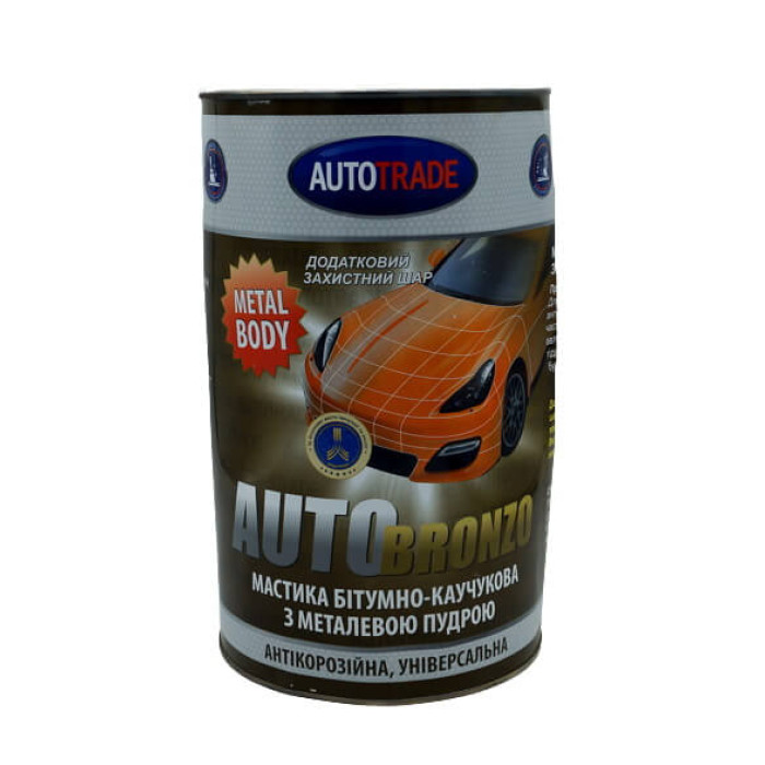 Мастика бітумно-каучукова антикорозійна бронза універсальна AUTOTRADE BR 5 л